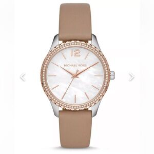 Michael Kors Layton MK2910 Rose Gold, Silver and Tan Women's Watch